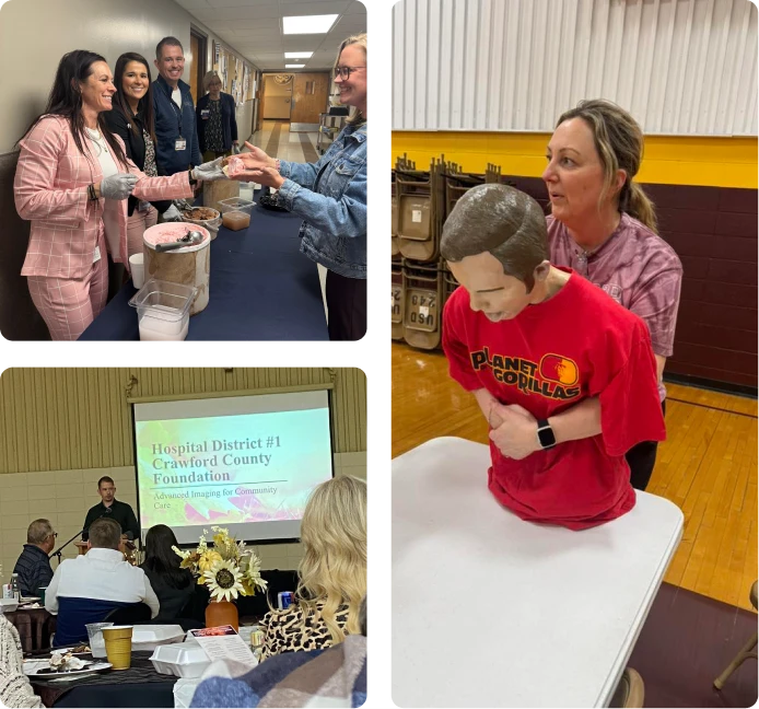 Collage of Girard Medical Center staff and community events